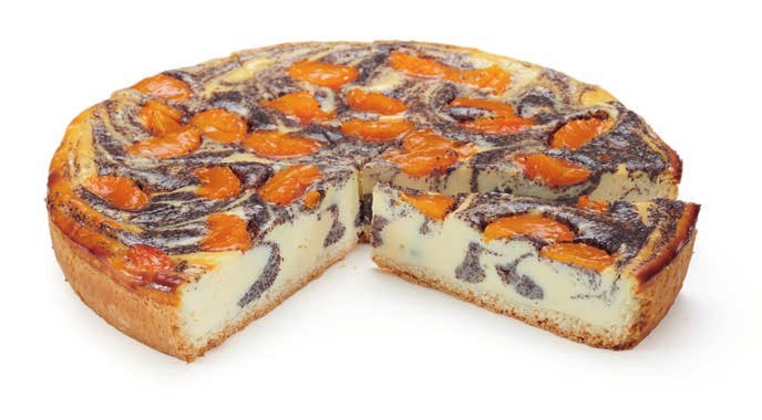 Maanzaad-mandarijncheesecake