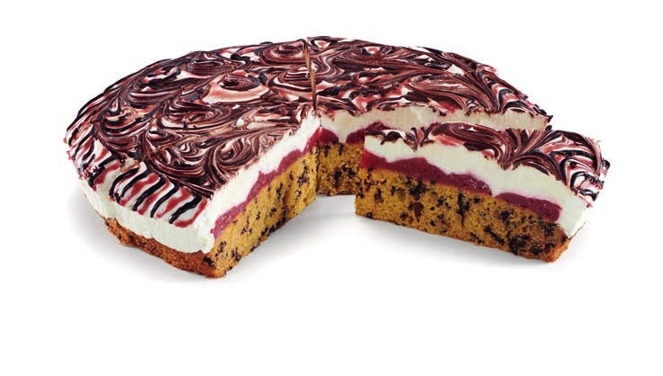 Frambozen-stracciatellacrème-gâteau